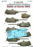 Colibri Decals 72155 Т-34/76 мod 1942/43 Factory 183 Part II Battle of Kursk 1943