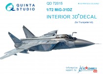 Quinta Studio QD72015 3D Декаль интерьера кабины МиГ-31ДЗ (для модели Trumpeter) 1/72