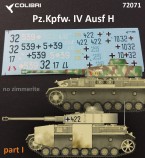 Colibri Decals 72071  Pz.Kpfw. IV Ausf. Н Part I