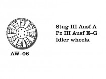 Friulmodel AW-06 Stug. III Ausf A, Pz III Ausf E-G Idler wheels