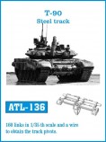 Friulmodel ATL-136 Metal Track for Soviet Tank T-90 Steel 1/35