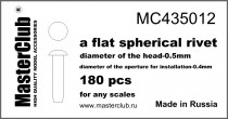 MasterClub MC435012 плоская сферическая заклепка, диаметр-0.5мм