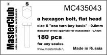 MasterClub MC435043 плоская головка болта, размер под ключ -0.6мм