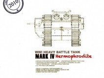 Takom 2010 1/35 WWI Heavy Battle Tank Mark IV Hermaphrodite w/Cement-free tracks