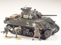 Tamiya 35250 U.S. Medium Tank M4A3 Sherman 75mm Gun Late Production (Frontline Breakthrough), 1/35
