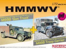 Dragon 7309 HMMWV M998 "Gun Truck" + HMMWV M998 Troop Carrier (Twin Pack) 1/72
