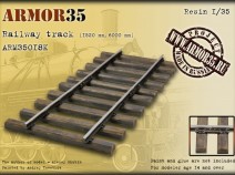 Armor35 ARM35018К Railway track (1520 mm,6000 mm)-Set of details 1/35