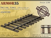 Armor35 ARM35019 К Railway track (1435 mm,6000 mm)-Set of details 1/35