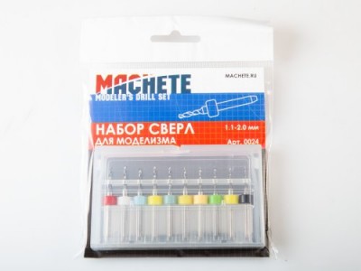 Machete MA0024 Набор сверл для моделизма 1,1-2,0 мм