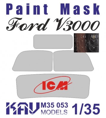 KAV Models M35 053 Окрасочная маска на остекление Ford V3000 и Ford G917 ICM