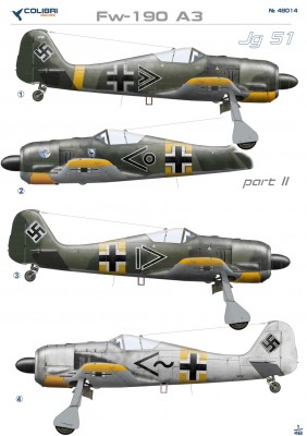 Colibri Decals 48014 FW-190 A3, JG 51 часть 2
