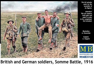 MasterBox MB35158 Британские и германские солдаты. Битва на Сомме. 1916г