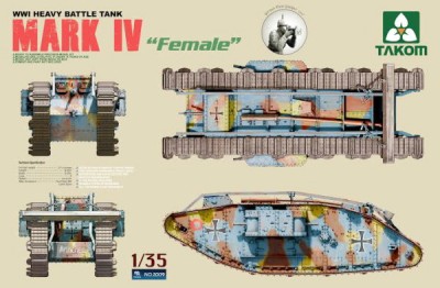 Takom 2009 WWI Heavy Battle tank Mark IV Female