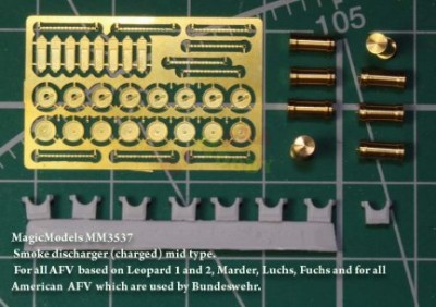 Magic Models MM3537 Дымовые мортиры (заряженные). Для Leopard 1, Leopard 2 (и машин на их базе), Marder, Luchs, Fuchs
