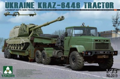 Takom 2019 KrAZ-6446 with ChMZAP-5247G trailer