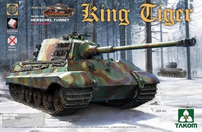 Takom 2074 2073 1/35 WWII German Heavy Tank Sd.Kfz.182 King Tiger Henschel Turret с интерьером [без циммерита]