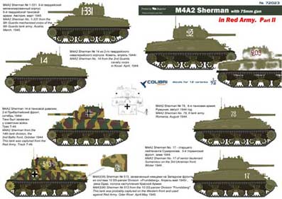 Colibri Decals 72023 M4A2 Sherman in Red Army Part II