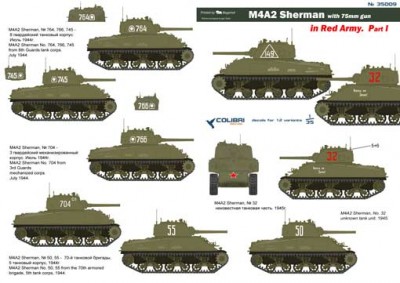 Colibri Decals 35009 M4A2 Sherman in Red Army Part I