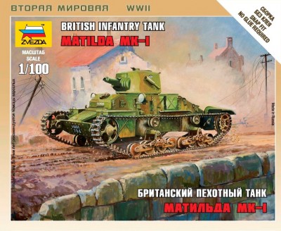 Звезда 6191 Британский танк Матильда Мк-1