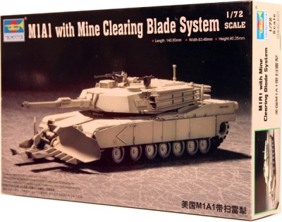 Trumpeter 07277 M1A1 with Mine Clearing Blade System 1/72