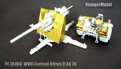 Voyager PE35060 Photo Etched set for 1/35 WWII German 88mm Flak36 1/35