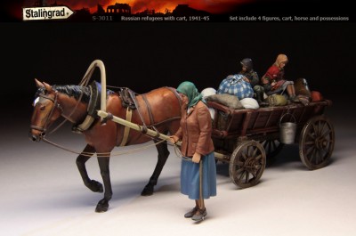 Stalingrad S-3011 Russian refugees with cart 1/35