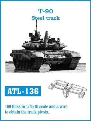 Friulmodel ATL-136 Metal Track for Soviet Tank T-90 Steel 1/35