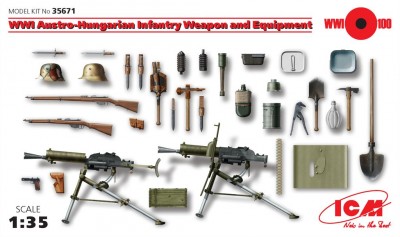 ICM 35671 WWI Austro-Hungarian Infantry, Weapon and Equipment