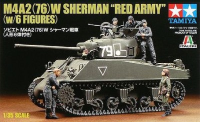 Tamiya 25105 M4A2(76) W Sherman `Red Army` (w/6 Figures) 1/35