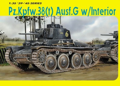 DRAGON 6290 Pz.Kpfw.38(t) Ausf.G w/Interior, 1/35