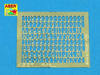 Aber R-02 Numbers & Letters (1,5mm)