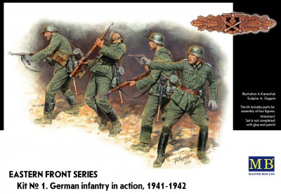 MasterBox MB3522 Eastern front series, kit №1. German infantry in action, 1941-42 1/35
