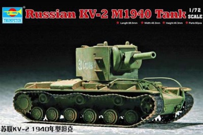 Trumpeter 07235 Russian KV-2 M1940 tank 1/72