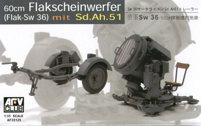 AFV Club AF35125 GERMAN SW-36 SERCHLIGHT/WITH Sd.Ah.51 TRAILER