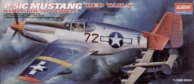 Academy 2225 Р-51C Mustang "Red Tails" with ground vehicle, 1/72