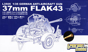 Great Wall Hobby L3505 German Anti-aircraft Gun 37mm Flak43, 1/35