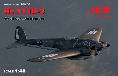 ICM 48261	He 111H-3, Германский бомбардировщик ІІ МВ