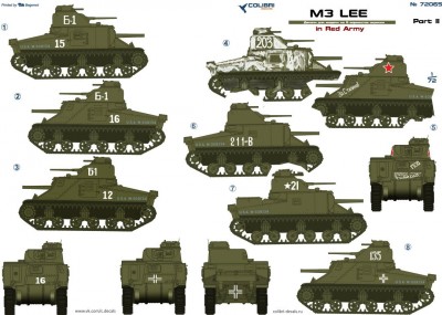Colibri Decals 72065 M3 Lee in Red Army  Part II