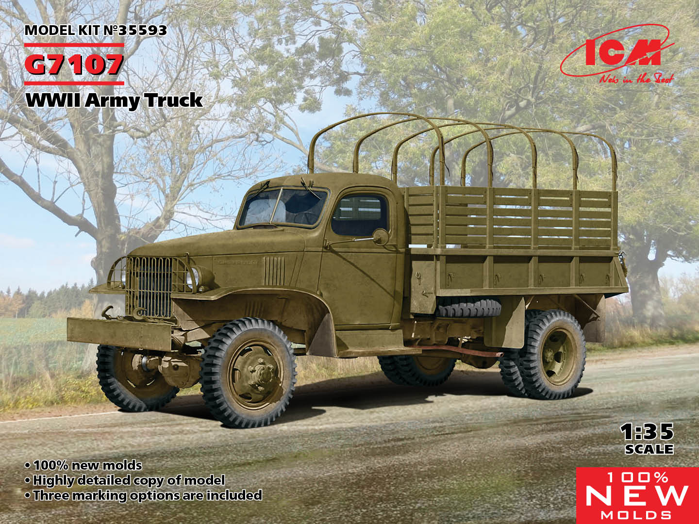 ICM 35593 Грузовик Chevrolet G7107 Магазин масштабных моделей Genscher-shop