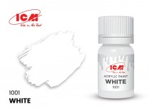 ICM C1001 Краска для творчества, 12 мл, цвет Белый(White)