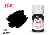 ICM C1002 Краска для творчества, 12 мл, цвет Черный(Black)