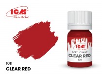 ICM C1011 Краска для творчества, 12 мл, цвет Ясный красный(Clear Red)
