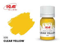 ICM C1015 Краска для творчества, 12 мл, цвет Прозрачный желтый (Clear Yellow)