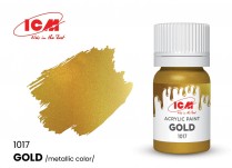 ICM C1017 Краска для творчества, 12 мл, цвет Золото(Gold)