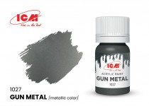 ICM C1027 Краска для творчества, 12 мл, цвет Оружейная сталь(Gun metal)