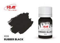 ICM C1039 Краска для творчества, 12 мл, цвет Резина черная(Rubber Black)