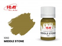 ICM C1060 Краска для творчества, 12 мл, цвет Средний камень(Middle Stone)