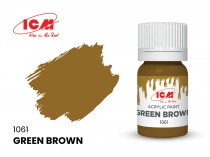 ICM C1061 Краска для творчества, 12 мл, цвет Зелено-коричневый(Green Brown)