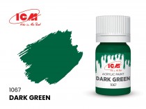 ICM C1067 Краска для творчества, 12 мл, цвет Темно-зеленый(Dark Green)