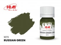 ICM C1073 Краска для творчества, 12 мл, цвет Русский зеленый 4БО. (Russian Green)